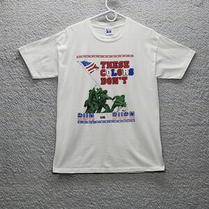 Vintage 90s THESE COLORS DON'T RUN or BURN T-Shirt Single Stitch Size Large